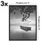 Americanflat Snap-In Picture Frame in Black - Set of 3 - Poster Frame with Slimline Molding, Plexiglass Cover, and Hanging Hardware - Black
